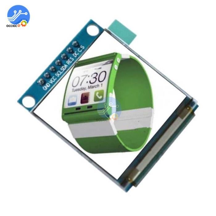 Écran OLED 0,91 Pouce Bleu - 128x32 Pixels - Lecteur SSD1306 - Interface SPI - Pour Projets Arduino/Raspberry