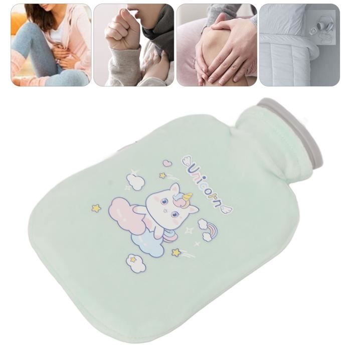 Bouteille D'eau Chaude Miniature 240 Ml Avec Housse - Silicone, Motif Ondulé, Pour Douleurs Dos, Cou