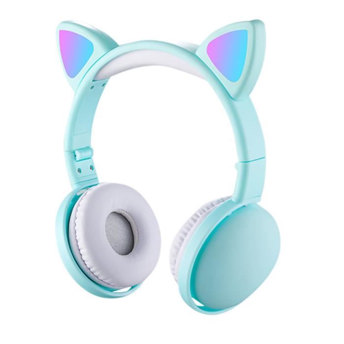 Casque Oreille De Chat Oreillette Rechargeable Led Light Ecouteurs Reglables Pliables Enceinte Casque 1532 Casque Ecouteurs Avis Et Prix Pas Cher Cdiscount