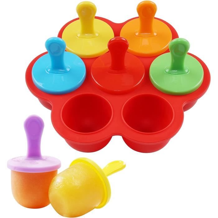 XLKJ Moule à Glace, Mignon Glaces à L'eau, Ice Pop Mold Popsicle Sorbet DIY Réutilisable(Couleur