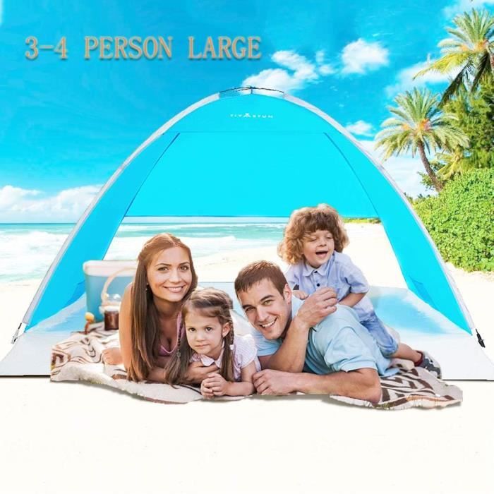Abri de Plage - UPF 50 Abri Solaire Tente Plage | Protection UV Canopée
