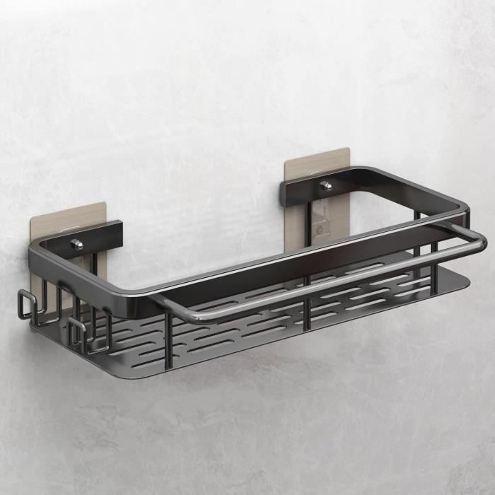 Porte Eponge Evier Cuisine, Auto-adhésif Rangement En ABS Pour Savons Multifonction Egouttoir Avec 2 Crochets Et Etagere A Serviettes 91590313