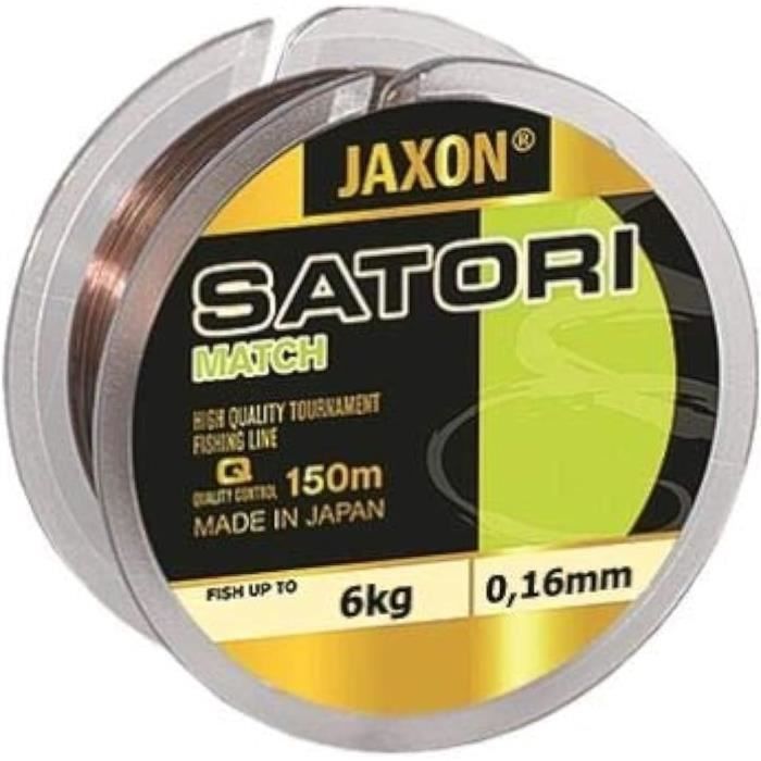 Fil Pêche Jaxon Satori Carp 600m - Coule Rapidement Marron Foncé
