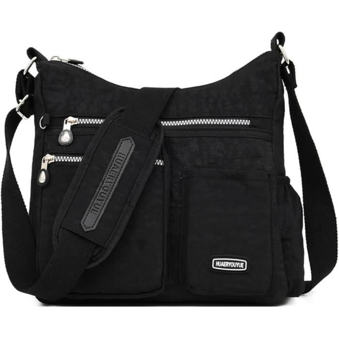 NOTAG Sacs à bandoulière en nylon pour femme - Motif floral - Multi-poches - Sacs à main et sacs