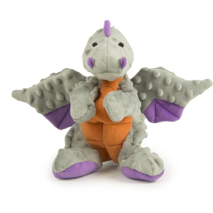 Moonmoon Bubble Plush Dragons Squeaky Dog Toy, Chew Guard Technology