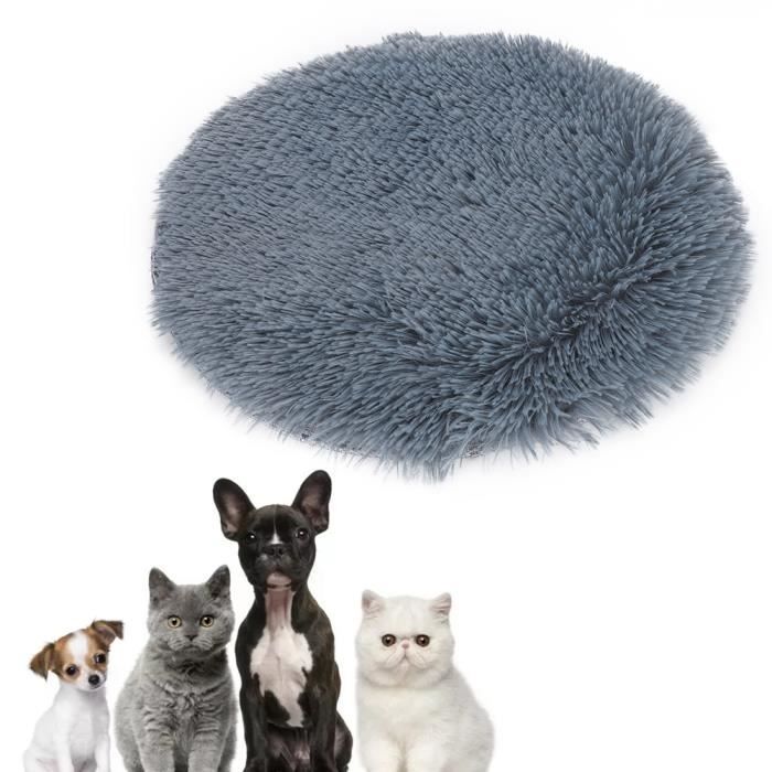 eto Couverture Chauffante Électrique en Peluche d'Hiver d'Animaux de Compagnie pour Petit Chien Chat Charge USB(Gris argent)
