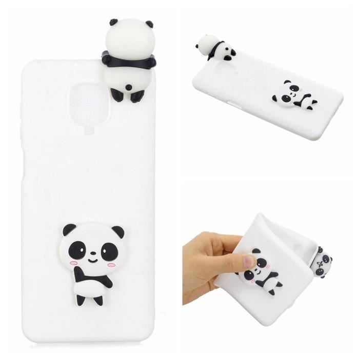 coque pour xiaomi redmi note 9s 9 pro max couleur unie silicone souple tpu anti choc mat avec 3d motif blanc panda cdiscount telephonie licorne coloriage maths