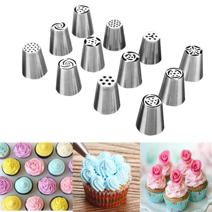Accessoires De Decoration Ustensiles A Patisserie Napravi Rs Gcroet 3pc Russe Piping Conseils En Acier Inoxydable Russe Boule Patisserie Buse Grand Icing Russe Piping Conseils Buse Gateau Outils De Decoration