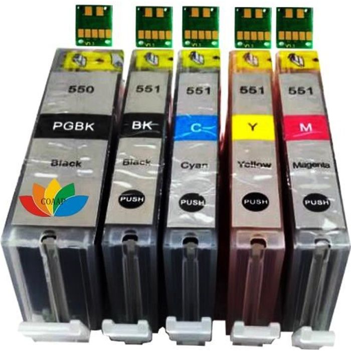 12 Cartouches D'encre Compatibles Canon PIXMA – C/M/Y – Modèles IP7200, MG5450, MG6350, MG7550