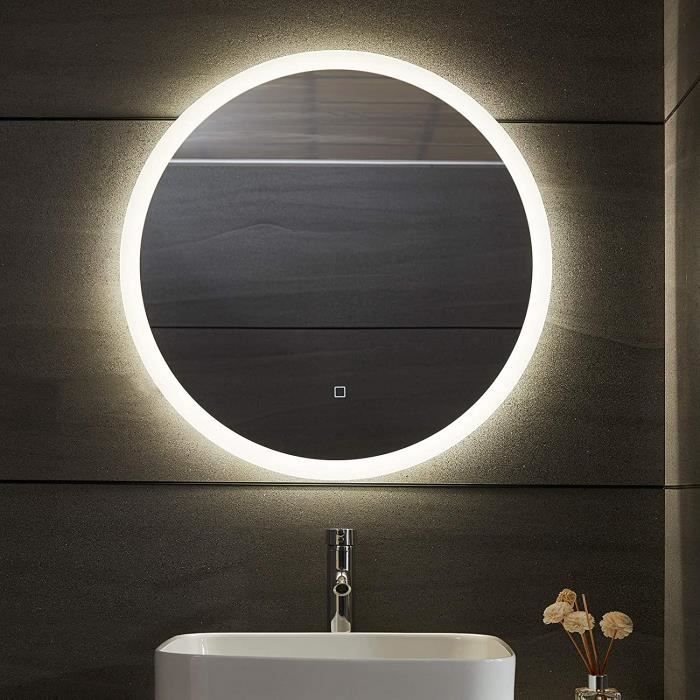 OCEAN Miroir de salle de bain anti-buée avec Bluetooth, Miroir lumière  réglable avec éclairage intégré 120x70cm