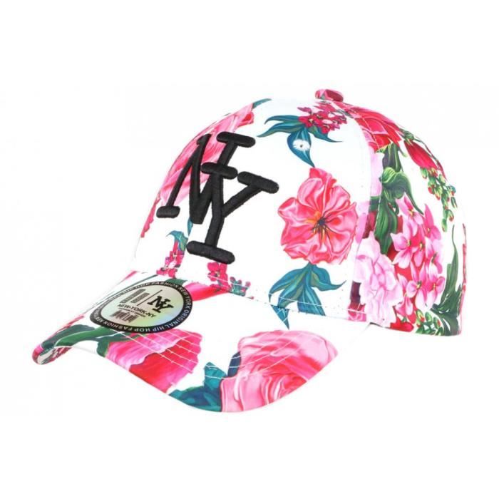 Casquette Enfant Blanche Fleurs Rouges Ny Baseball Capri De 7 A 12 Ans Taille Unique Blanc Cdiscount Pret A Porter
