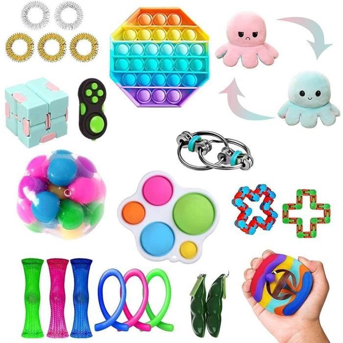 Kit 26 Pièces Jouets Sensoriels Anti-Stress - Pour Enfants Et Adultes - Autisme, TDAH - Soulagement Anxiété