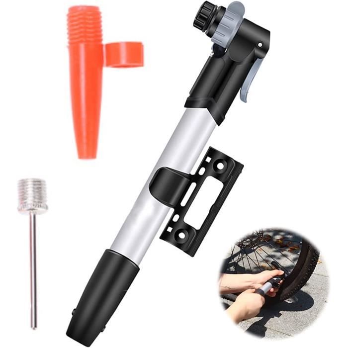 Pompe à vélo 160PSI avec manomètre Compact VTT Mini pompe Pompe à vélo Petdal pneu pneu manomètre pour vélos vélos électriques ball - Sport