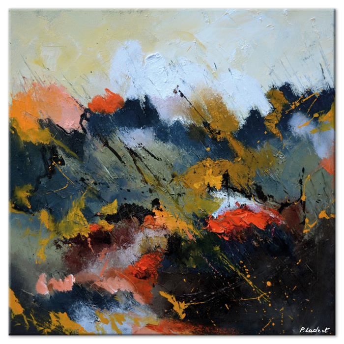 Impression Sur Toile Cadre Decoratif Tableau Mural Tableau Contemporain Tableau Peinture Abstraite Ancien Mur 60x60cm Cdiscount Maison