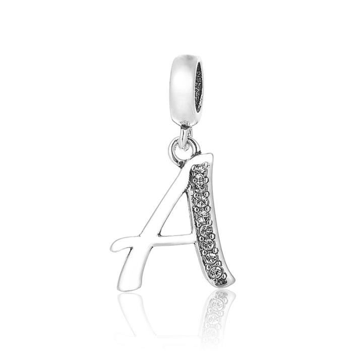 Charm Lettera R In Argento Sterling 925 - Ciondolo Con Moschettone - Foto 6