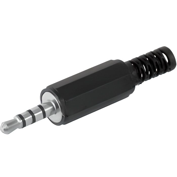 Fiche audio Jack 3.5mm stéréo 4 contacts