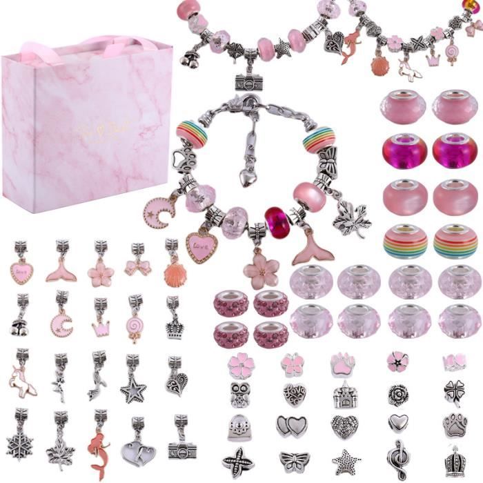 Iwinna Bricolage Enfant Elastique Bracelet Kit, Cadeau Fille 5-12