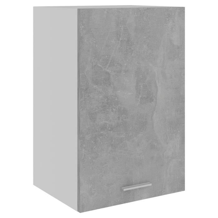 21972HOMMIE® NEW MEUBLE DE CUISINE au design élégant - Haute qualité Armoire suspendue Gris béton 395x31x60 cm Aggloméré FR