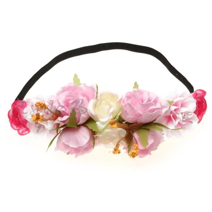 Hifot Serre-tête Dia de Los Muertos Couronne de Fleurs Mexicaine pour