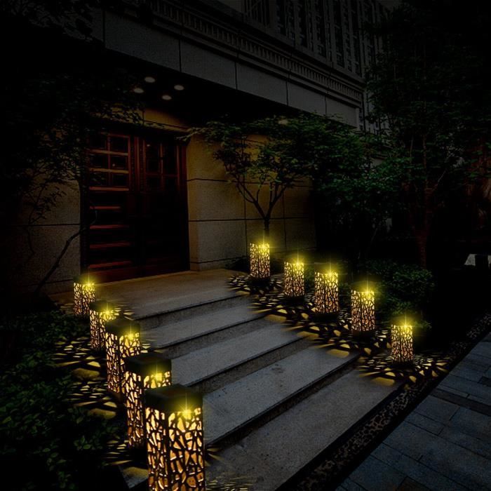 Lampe Solaire Jardin Exterieure Au Sol 12pcs Lampes Jardin Etanche Lampe Sans Fil Led Decoration Eclairage Solaire Exterieur Blanche Froide Pour Chemins Pelouse Automatique Rechargeable 87227556