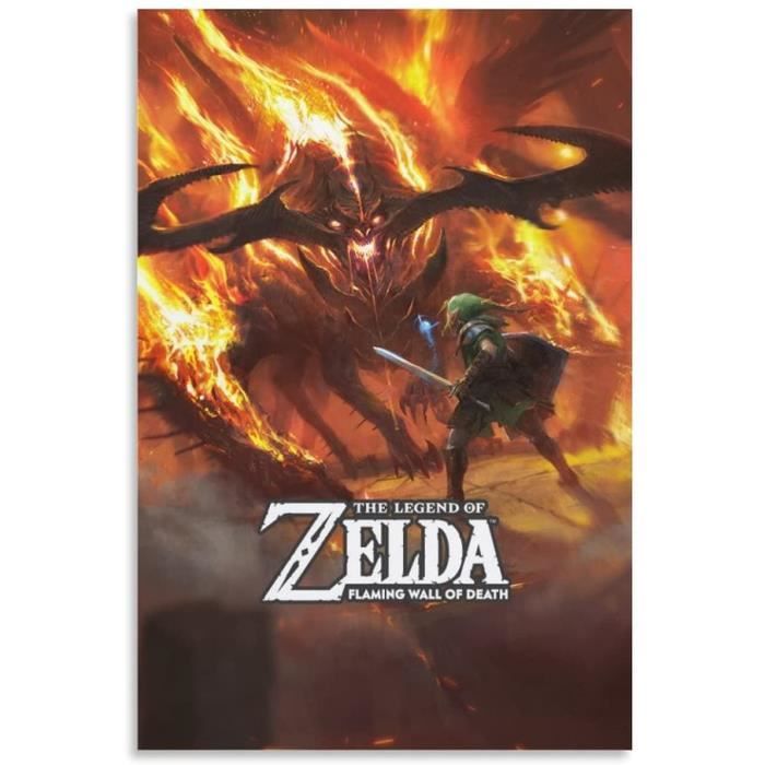 Poster De Jeu Vidéo The Legend Of Zelda-Temple Du Feu-Impression Sur