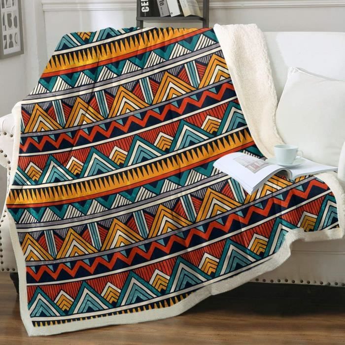 Couverture Sherpa Peluche Thème Cinéma Vintage – Ticket De Cinéma Rétro, 130x150 Cm, Ultra Douce Et Chaude, Décor Salon Ou Chambre