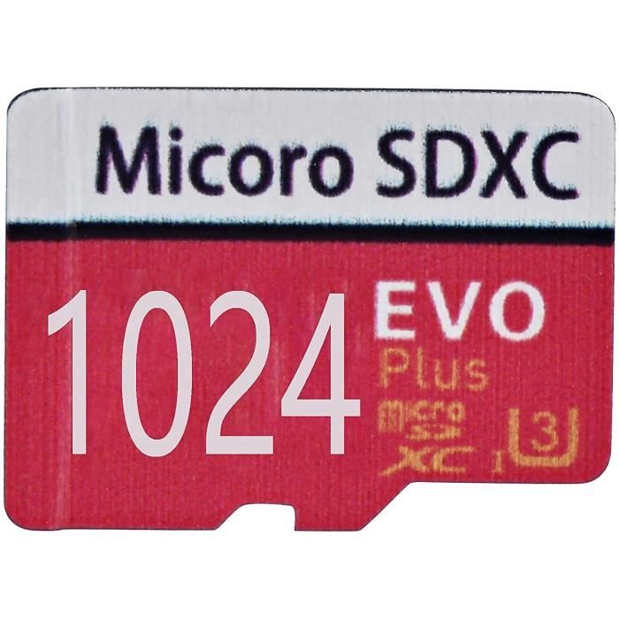 Carte mémoire Micro SD 1024 Go Classe 10 Carte mémoire Micro SD SDXC avec adaptateur SD a 