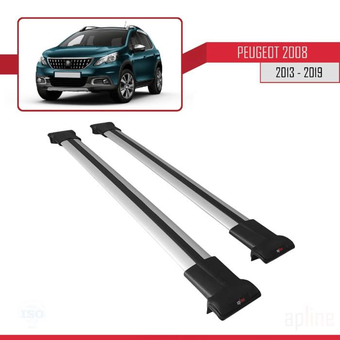 Pour Peugeot 2008 2013-2019 Barres de Toit Railing Porte-Bagages de voiture FLY Modèle GRIS 1283