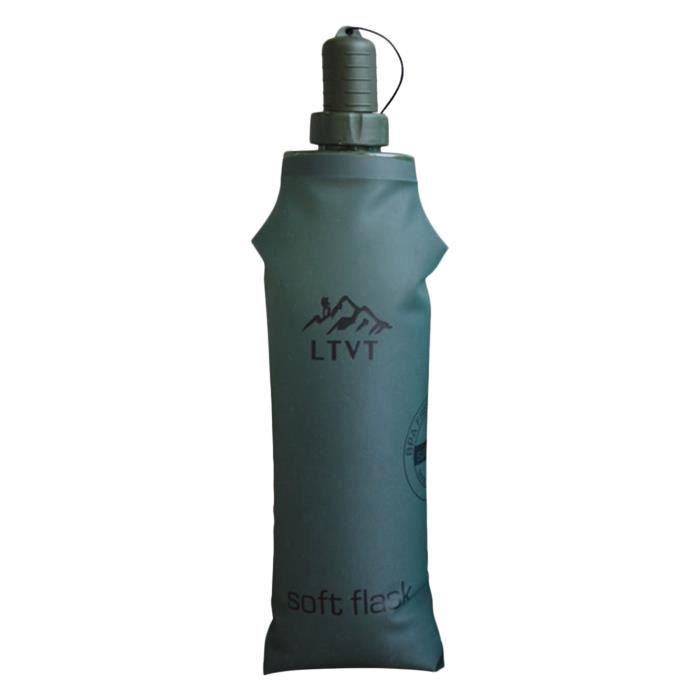 Hililand Bouteille d'eau pliante 3pcs 480ml Bouteilles d'eau pliables Bouteille à boire pliable