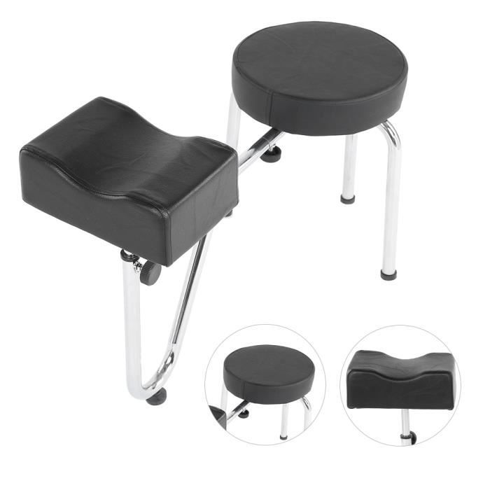 blanc)Tabouret Pour Pédicure Réglable Repose-pieds Réglable En Cuir PU