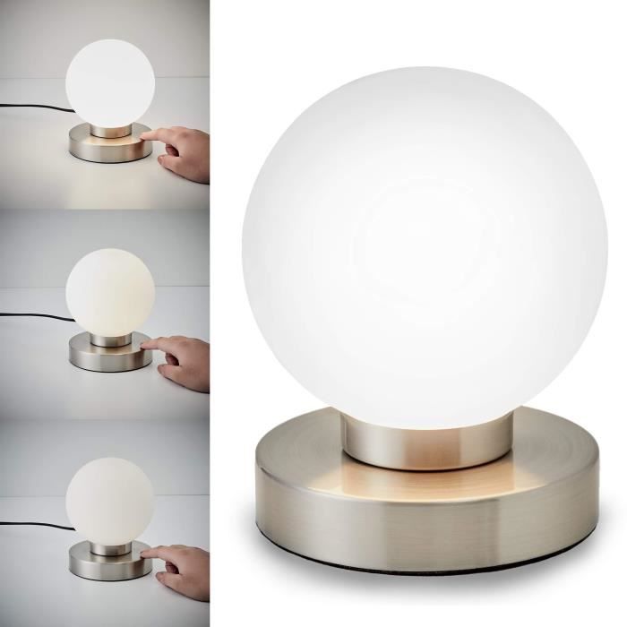B.K. Licht lampe de chevet tactile 3 intensités, lampe de table avec  fonction To - Cdiscount Maison