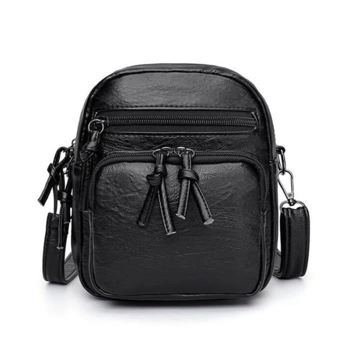 Mini Sac Bandoulière En Cuir Souple Véritable - Sac Porte-Téléphone Portable Mode Pour Femme