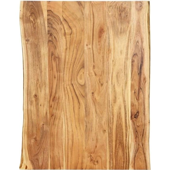 PLATEAU DE TABLE VENDU SEUL - Dessus de table Bois d'acacia massif 80x(50-60)x2,5 cm - DIO7380739984783