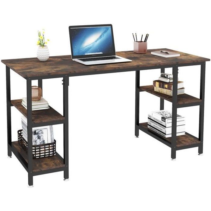 Bureau Informatique Hauteur Réglable Avec Roulettes - Plateau Inclinable 80x60 Cm - Idéal Pour Maison Ou Bureau