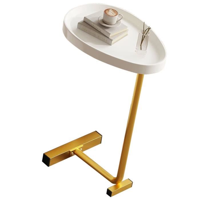 Ebern Designs Table D'appoint En Forme De C, Table De Bout Avec Base En Metal Pour Le Salon Et La Chambre A Coucher Design Moderne Et Contemporain C115467452