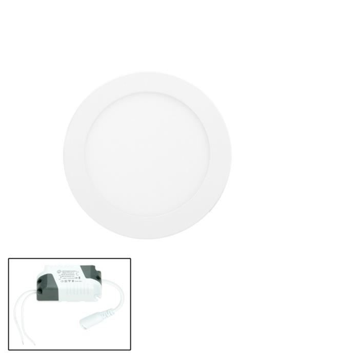 Spot LED Extra Plat Rond Aluminium 12W - Blanc Neutre 4000K - Très Lumineux 1080 Lumens - SILAMP