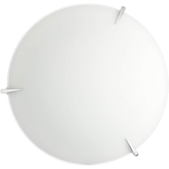 Plafonnier noir et laiton 4x E14 boules verre blanc mat