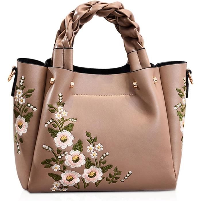 Sac à Main Femme En Daim Imitation - Sac Bandoulière Fourre-tout Vintage - Grand Format Pour Bureau, Shopping, Voyage
