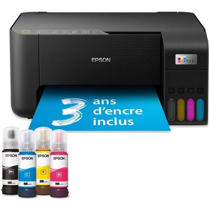 Imprimante multifonction A4 – EPSON – Ecotank ET-2860 – Wi-Fi – Equipée de réservoirs d’encre