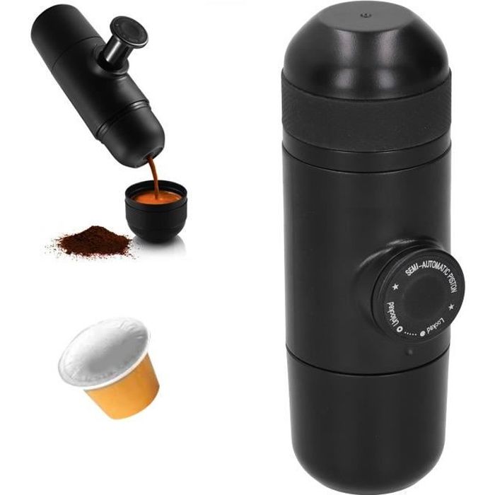 Accessoire café Machine à café à capsules mini presse à main manuelle  cafetière pour voyage de bureau à domicile noir - Cdiscount Electroménager