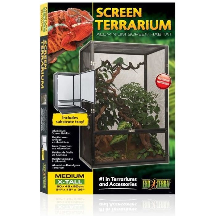 Meilleurs prix pour Exo Terra Terrarium Grillagé - 60x45x90 Cm