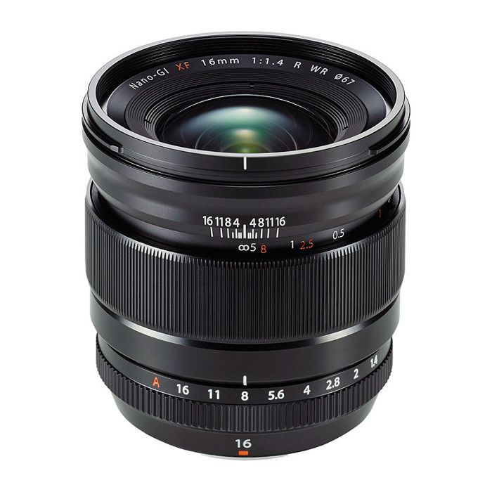 Objectif grand angle FUJIFILM XF 16mm f/1.4 R WR - Ouverture F/1.4 - Distance focale 16mm - Poids 375g