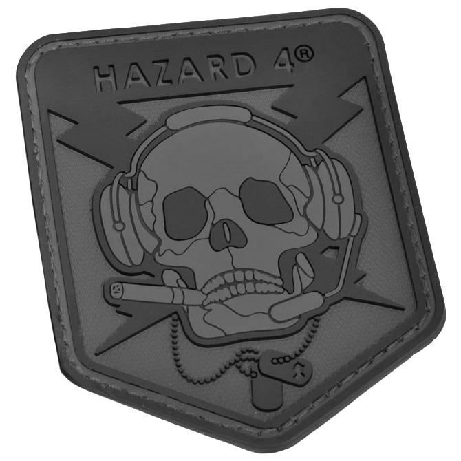 Patch Moral 3D Drapeau USA Hazard 4 - Crochet Et Boucle - 5x7.5cm - Pour Sac, Gilet, équipement Tactique - Noir/Gris - 11
