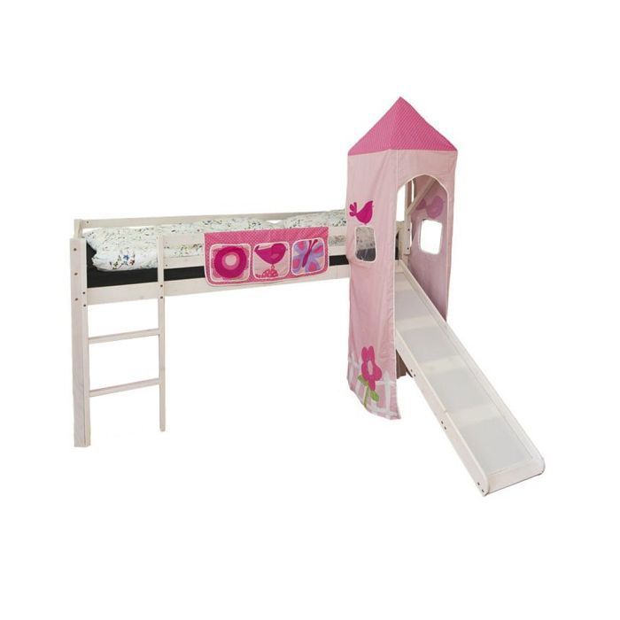Lit 90x200 cm avec tour - printemps - HOMESTYLE4U - Rose - MDF Lit 90x200 cm avec tour - printemps - HOMESTYLE4U - Rose - MDF