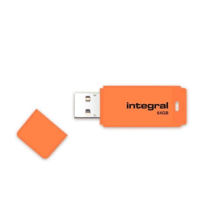 Integral clé USB Neon 64Go Orange