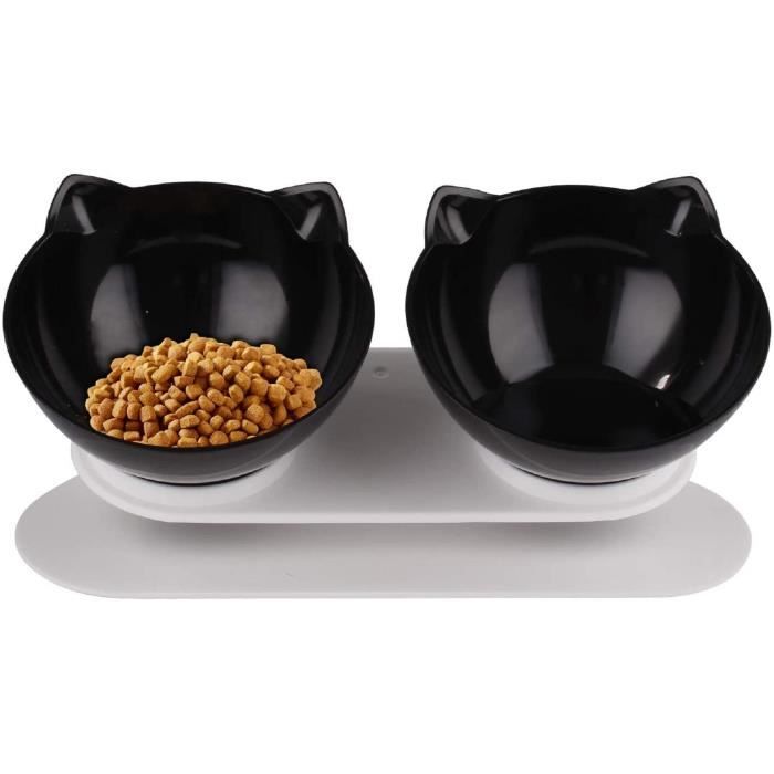 Kentop Gamelle Chat Surélevée Gamelles Chat Inclinée Anti Vomissement