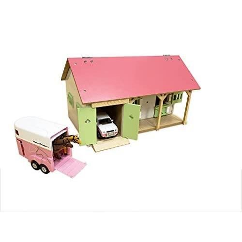Meilleurs prix pour Kids Globe Clapier pour Chevaux Rose 1:32 (avec 2 caisses pour Chevaux, 1 Espace de Rangement, sans Chevaux ni Accessoires, pour E