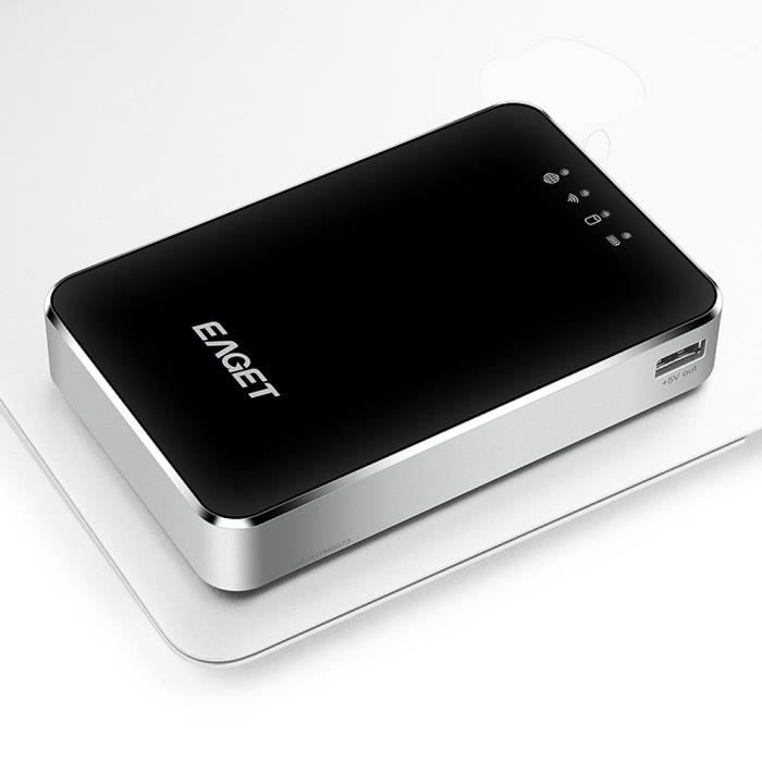 EAGETA A86 1TB USB3.0 Wifi haut débit sans fil Disque dur externe portable  Périphérique de stockage électronique Routeur Noir - Cdiscount Informatique