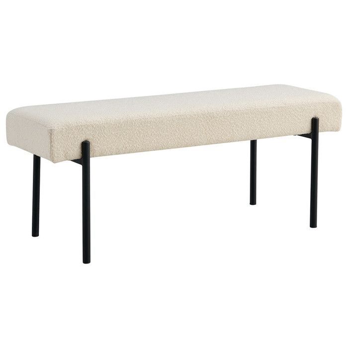 Romeo - banc - tissu bouclette - 100 cm - Blanc Romeo - banc - tissu bouclette - 100 cm - Blanc