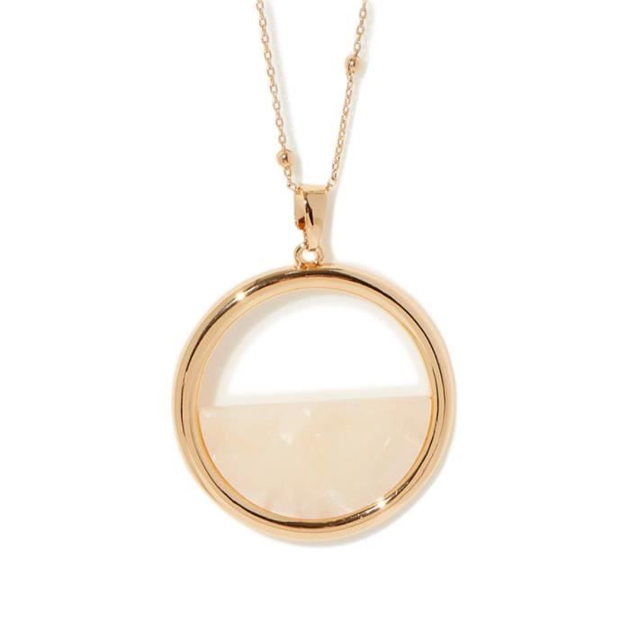 Collier Ras Du Cou Monet - Doré, Résine Noire, Longueur Ajustable 42-47cm, Occasion